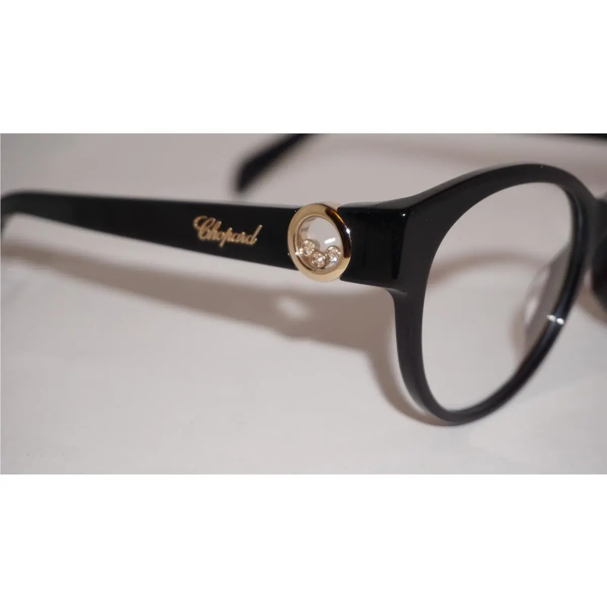 Eyeglasses Black Gold Crystal VCH350S 0700 53 19 145 by Chopard