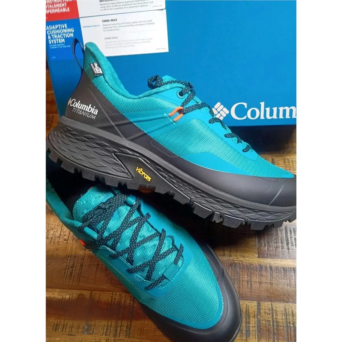 Mens Columbia Titanium Tellurix Outdry Waterproof Pro Hiking Shoe Sz 10 Vibram