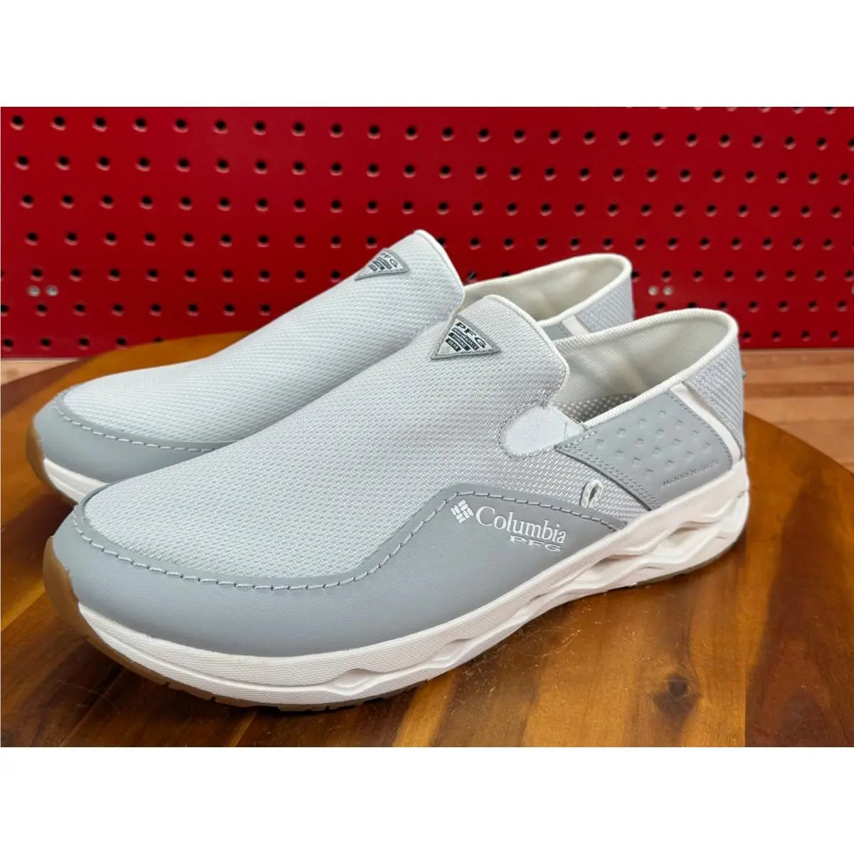 Columbia Pfg Bahama X Slip On Boat Shoes Mens 12 Grey Ice Sea Salt Fishing