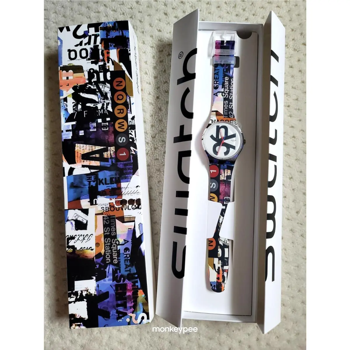 Swatch Destination Watch David Carson Carsontime York City Nyc SUOZ370