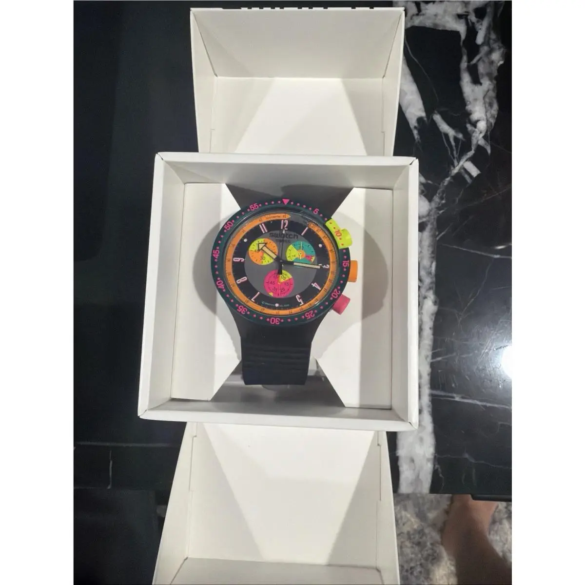 Swatch Watch Big Bold Chrono Swatch Neon Seppia Swatch Neon Sepia SB02B104