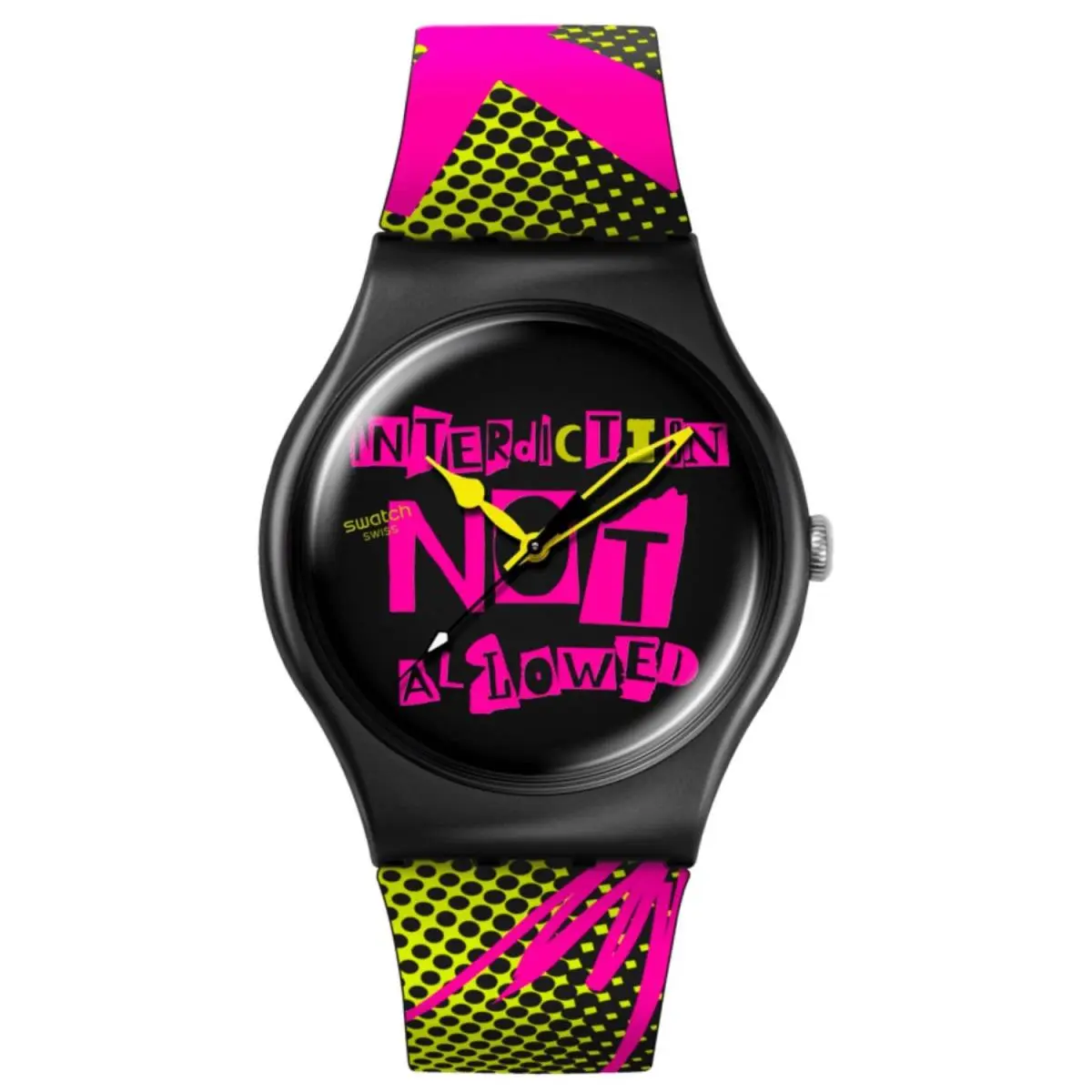Swatch Men`s No Rules Black Dial Watch - SO32B121