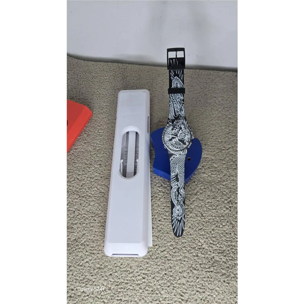 Swatch New Gent Gent Draconem SUOZ150 41mm Black and White Dragon Watch