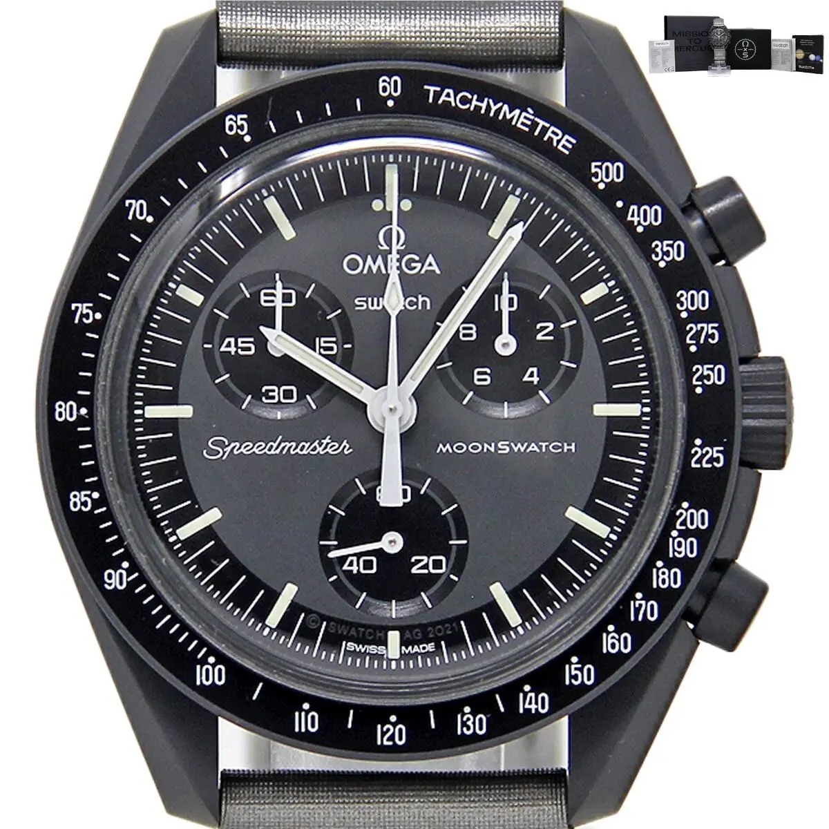 Omega X Swatch Moonswatch SO33A100 Mission To Mercury Box/Paper/WTYOM62