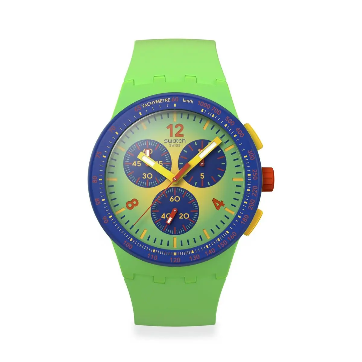 Chrono 42 Unisex Watch Dress Stainless Steel Green Quartz by Swatch