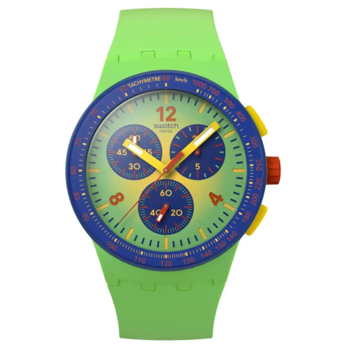 Swatch Men`s Essentials Green Dial Watch - SUSG101
