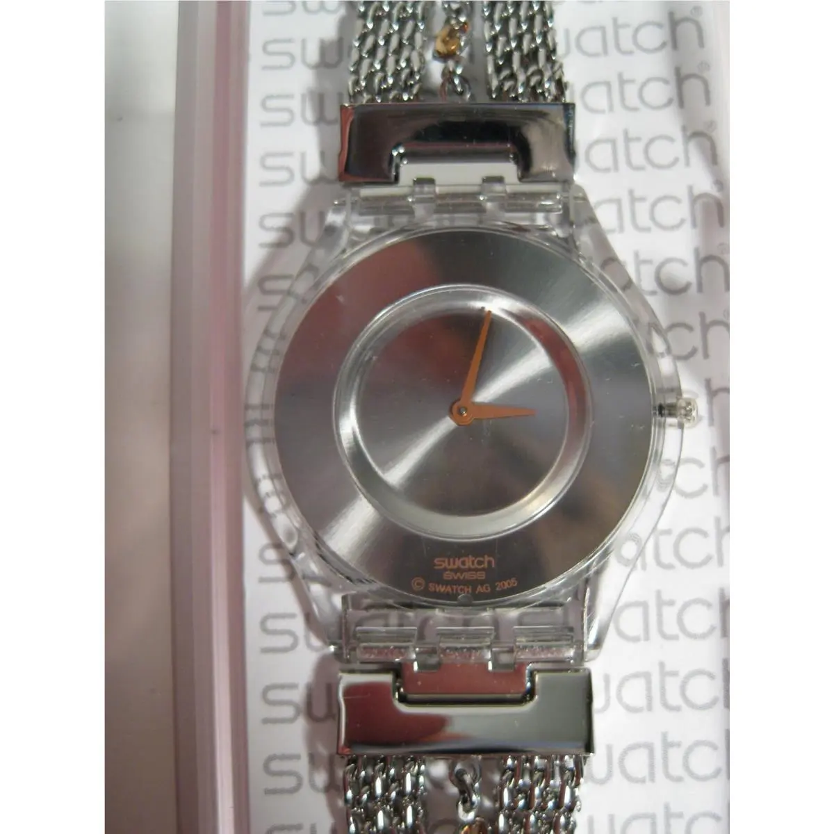 Swatch Swiss _silver Band with Gems_women Wristwatch