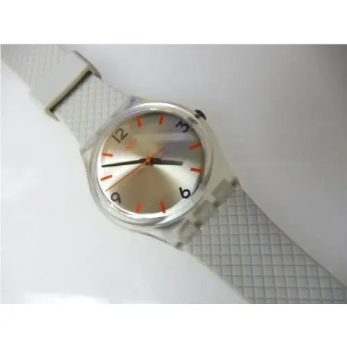 Perlato Grey Swatch with Checkered Pattern Silicone Strap Nib-rare