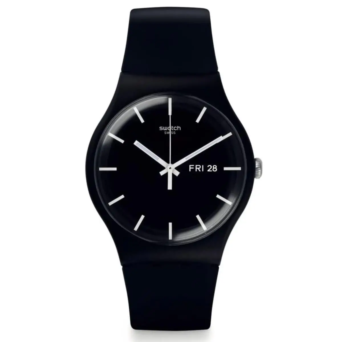 Swatch Men`s Gent Black Dial Watch - S029B704