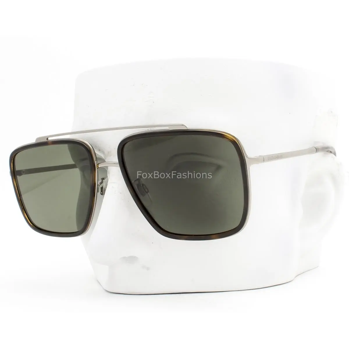 Dolce Gabbana Aviator Sunglasses Brown Polarized Green DG 2220 1335/9A W/case by Dolce & Gabbana