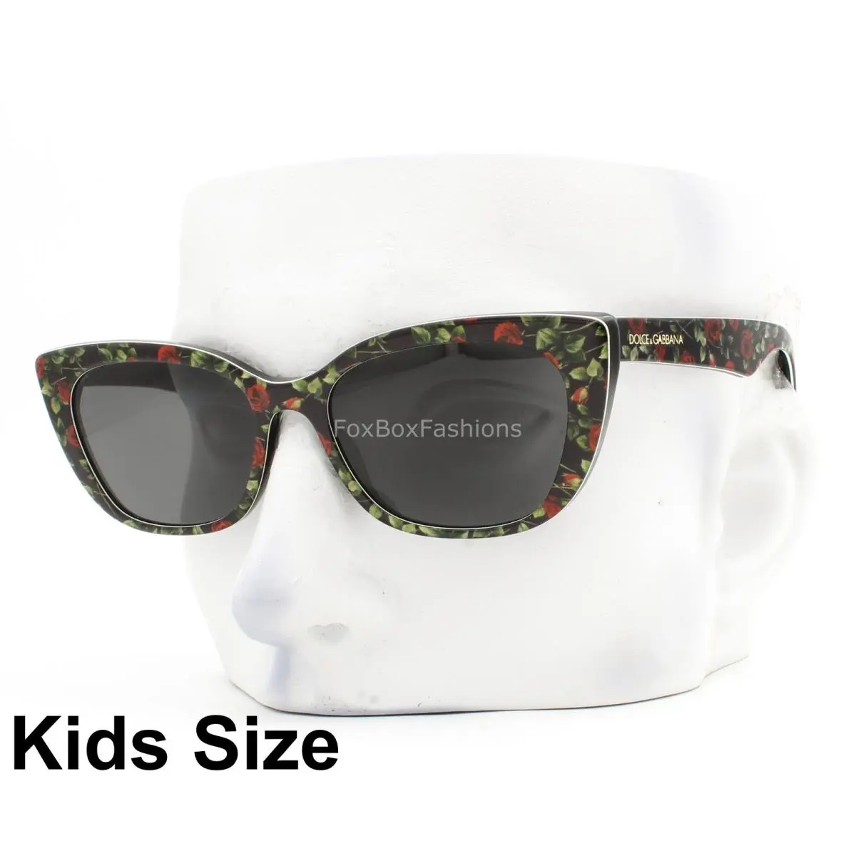 Dolce Gabbana Kids Sunglasses DX4427 3426/87 Black Red Roses Little Kids Size by Dolce & Gabbana