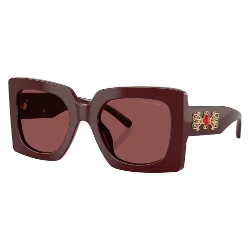 Dolce Gabbana Women`s 54mm Striped Bordeaux Sunglasses DG4525B-309175-54 by Dolce & Gabbana