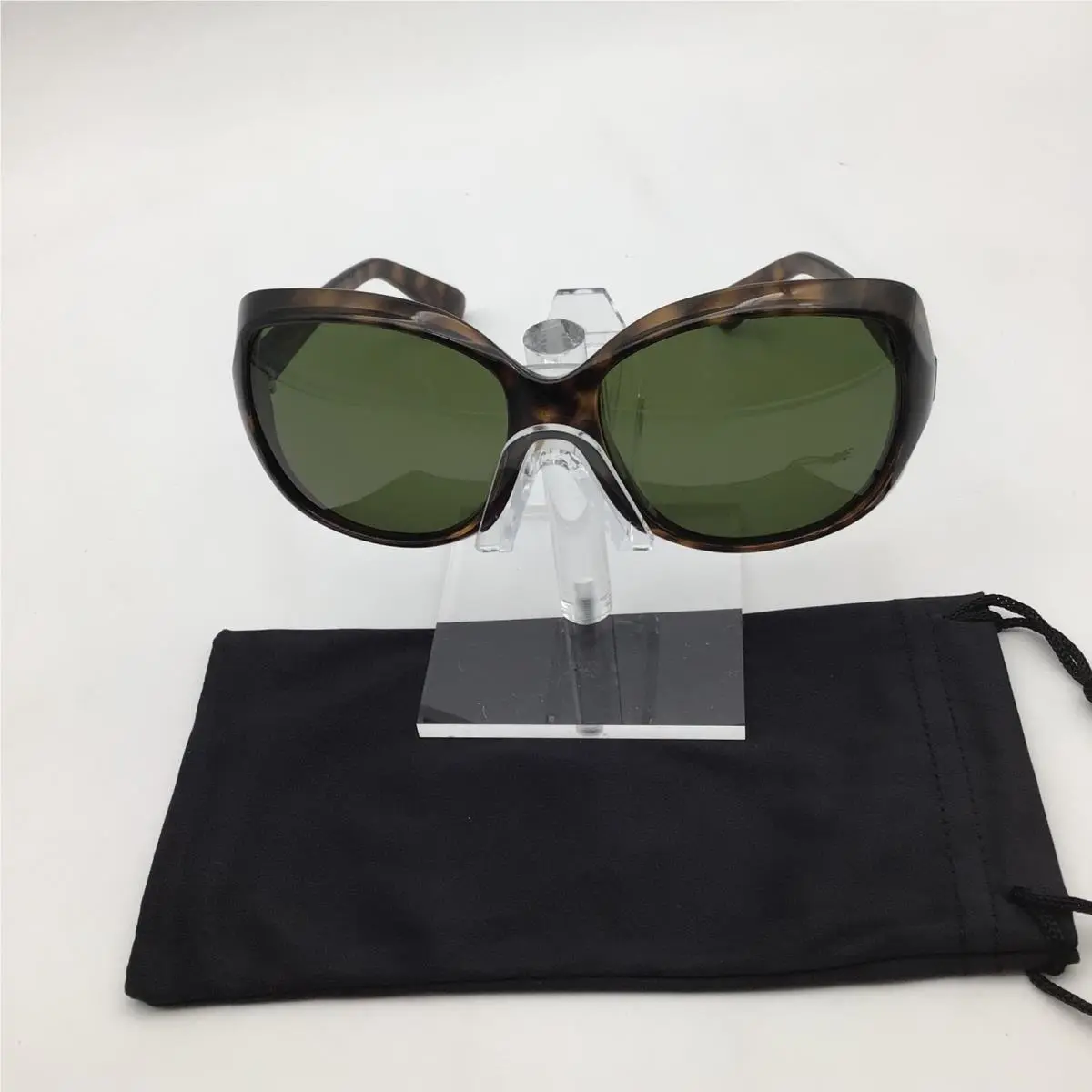 Dolce Gabbana Womens Oversized Tortoise Sunglasses Green Lens 502/13 Italy by Dolce & Gabbana