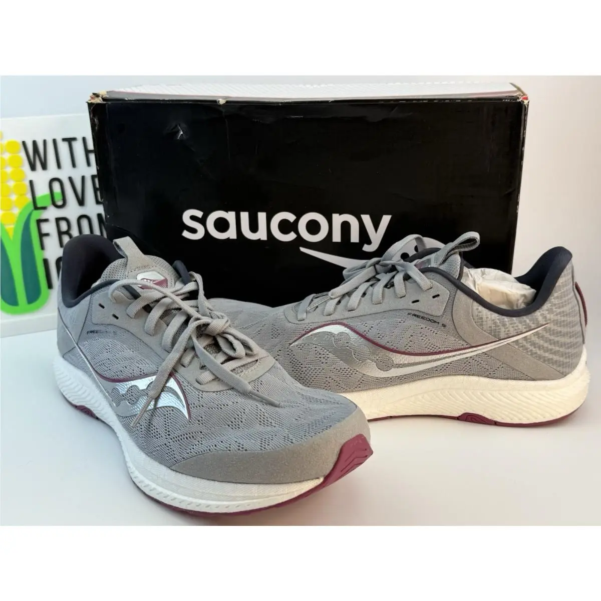 Womens Size 11.5 Saucony Freedom 5 Running Gym Shoes S10726-15 Alloy Gray Quartz