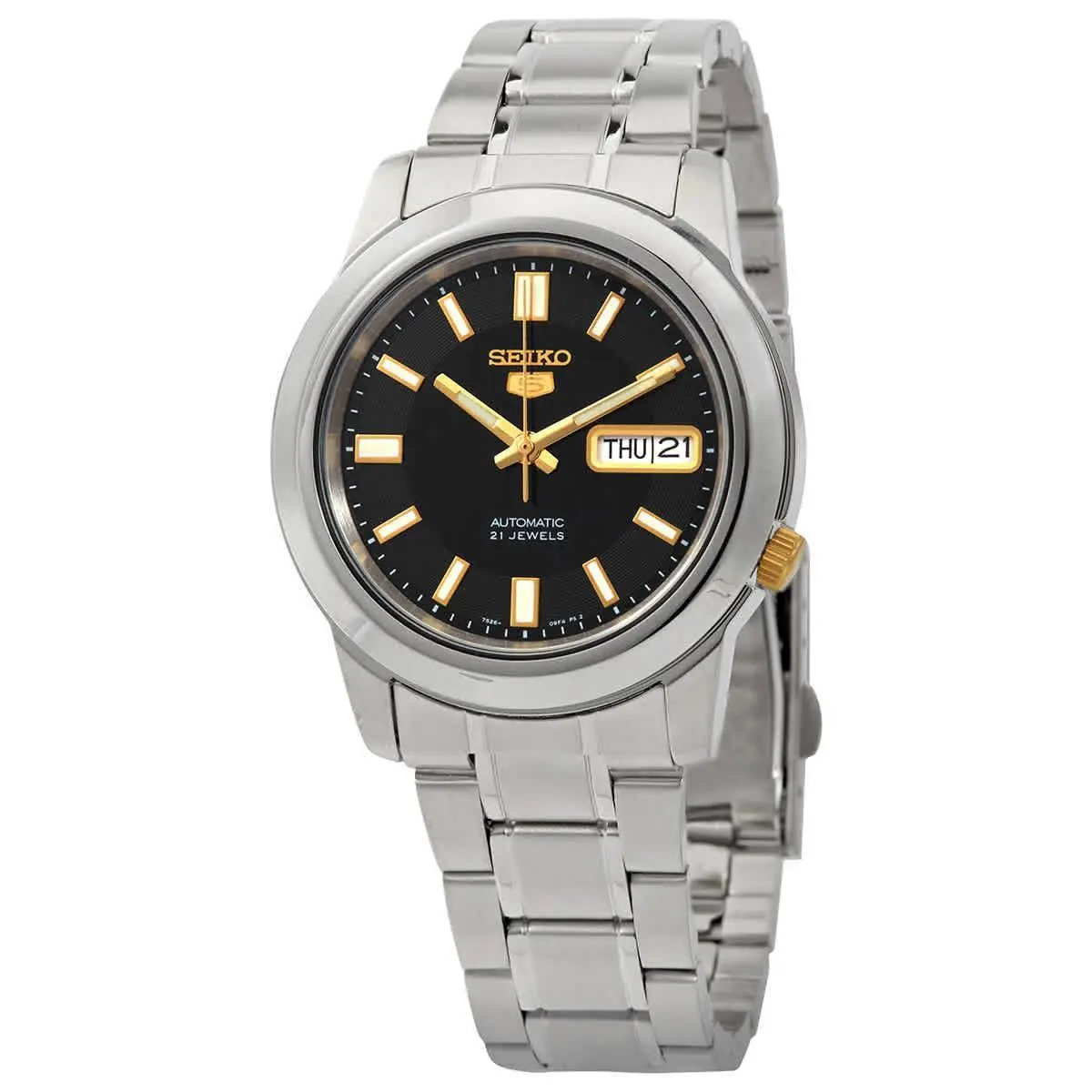 5 Automatic Black Dial Men`s Watch SNKK17K1 by Seiko