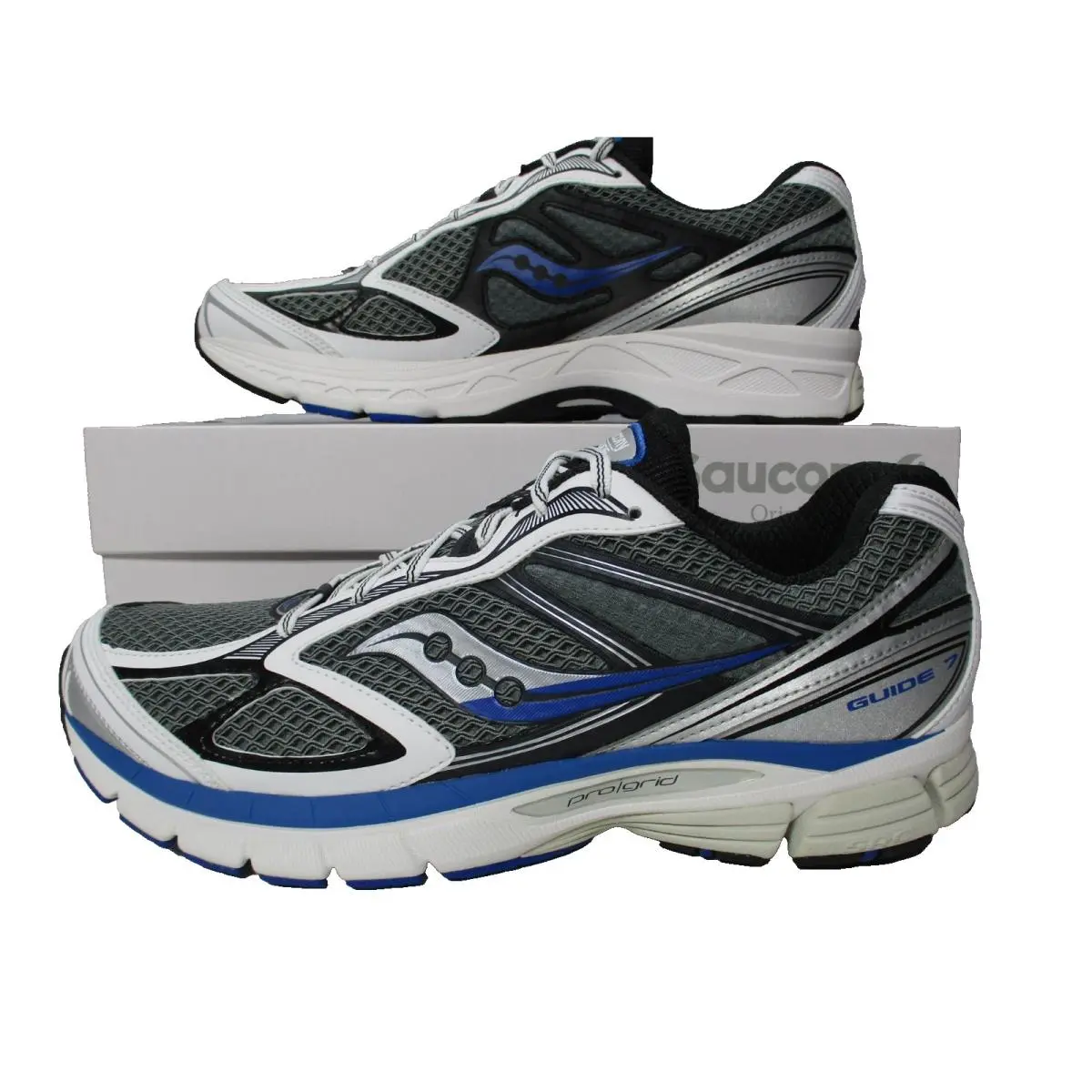 Saucony Progrid Guide 7 Gray/blue Running Shoes Mens Sz 9 Womens Sz 10.5
