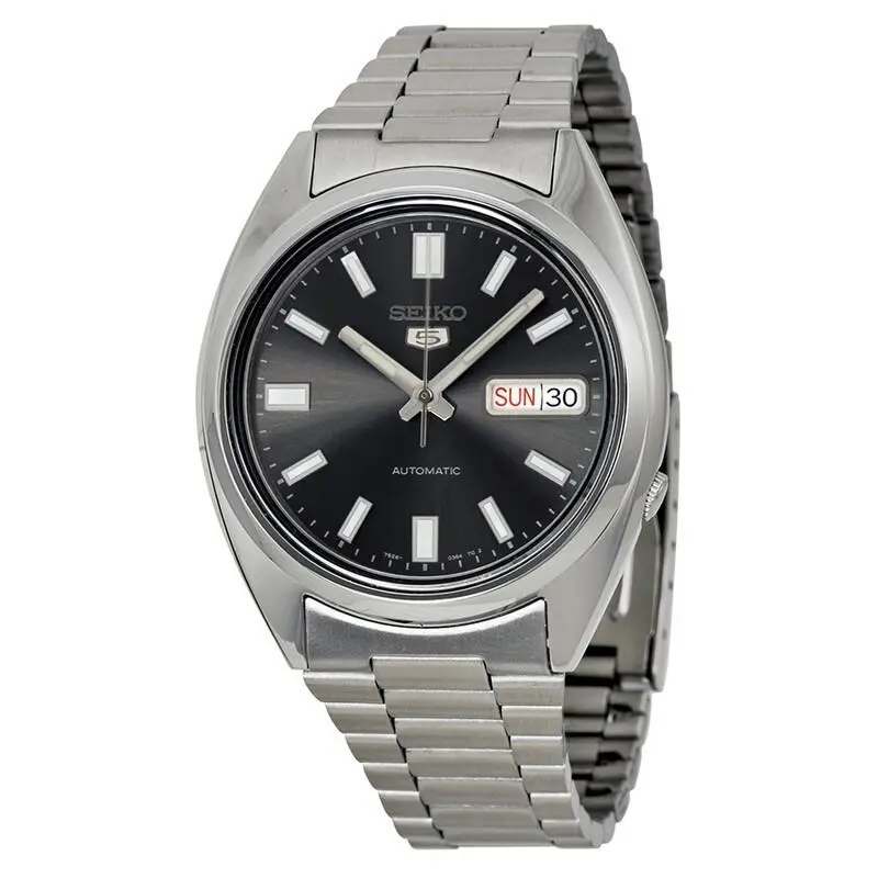 5 Automatic Black Dial Stainless Steel Men’s Watch - SNXS79K1 by Seiko