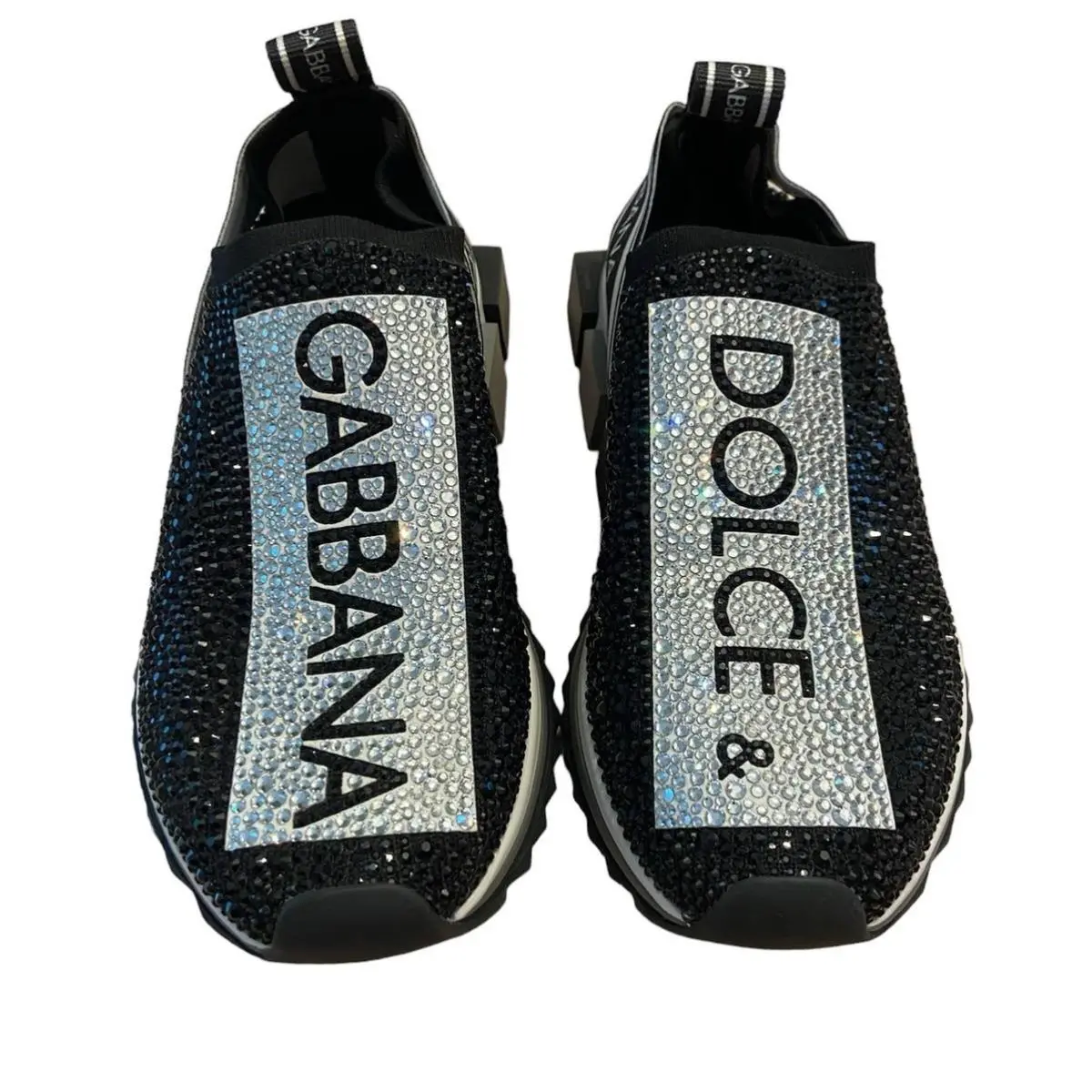 Dolce Gabbana Sorrento Sneaker Rhinestone Crystal Streetwear Y2K Statement 5.5 by Dolce & Gabbana