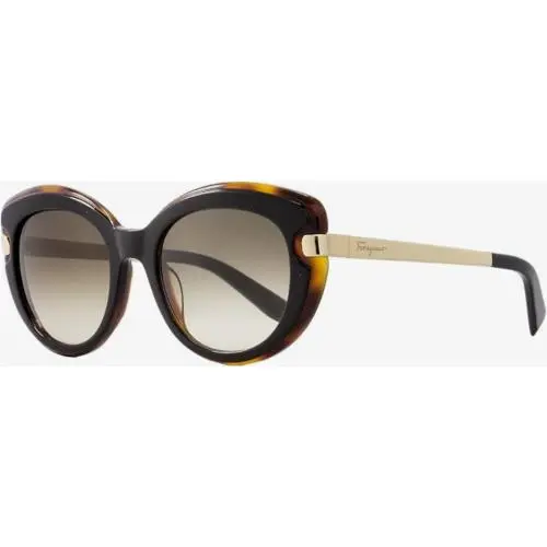52-20-135 SF 856 Sunglasses Blk Havana Gold SF813/S-006 by Salvatore Ferragamo