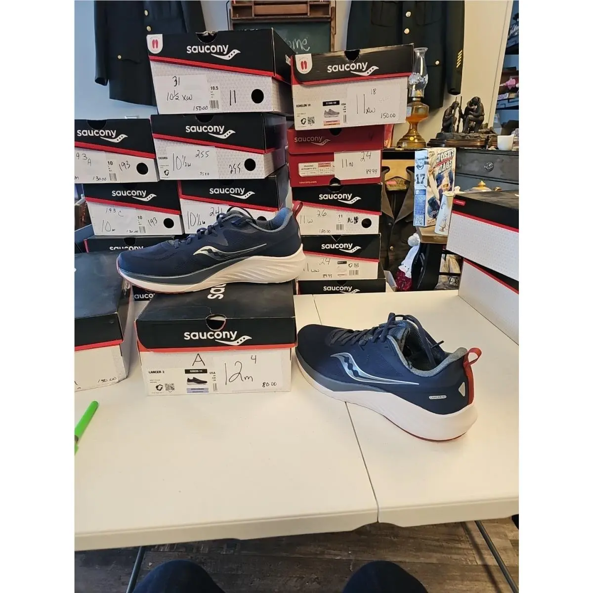 Mens Saucony Lancer 3 Size 12M S28226-14 Navy