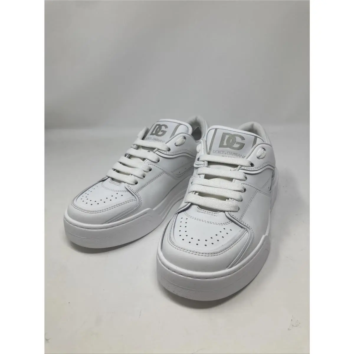 Dolce and Gabbana White Low Top Sneakers Size 7.5 US 37.5 EU Shoes by Dolce & Gabbana