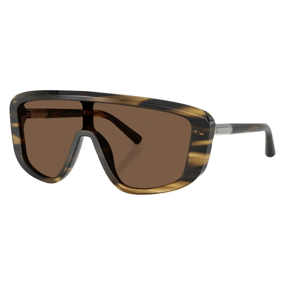 Dolce Gabbana Men`s 28mm Striped Dark Brown Sunglasses DG4520-306373-28 by Dolce & Gabbana