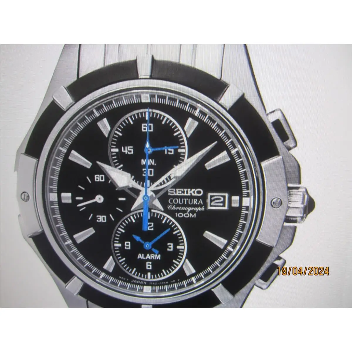 Coutura Men`s Watch Alarm Chrono All S/s SNAH11 by Seiko