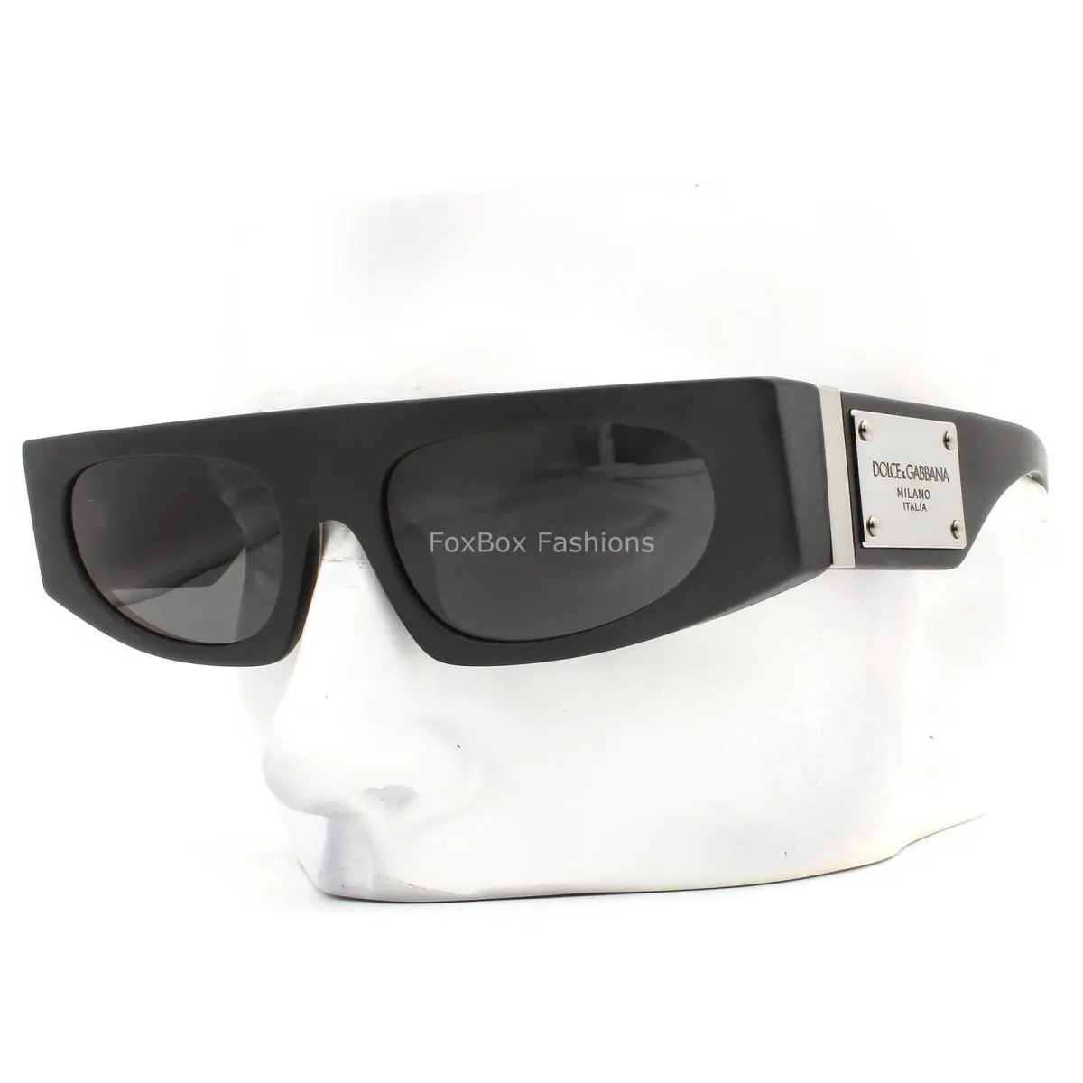 Dolce Gabbana Sunglasses DG 4411 2525/87 Matte Black Silver Plaque Logo W/case by Dolce & Gabbana