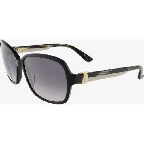 Sunglasses 58-17-130 SF 606 Blk Wht Grad 001 SF606/S-001 by Salvatore Ferragamo