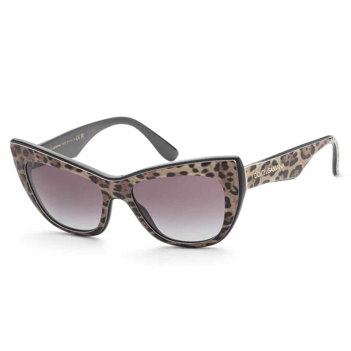 Dolce Gabbana Women`s 54mm Leo Brown Black Sunglasses DG4417-31638G-54 by Dolce & Gabbana