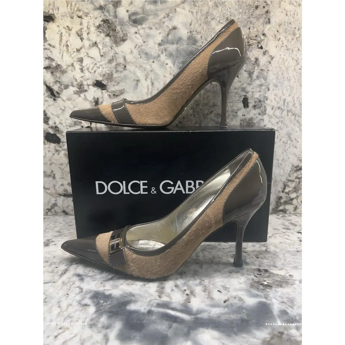Dolce Gabbana Beige Pony-style Calfskin Leather Heel Pump 41/11 Shoes by Dolce & Gabbana
