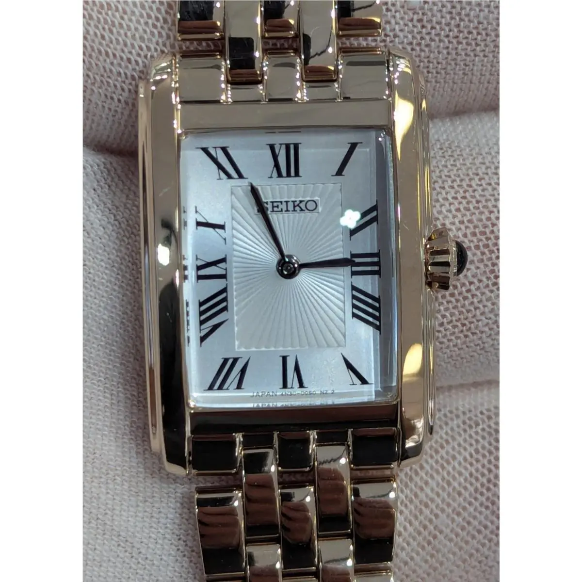 Seiko Essentials White Dial Rose Gold Tone Women`s Watch HGG002