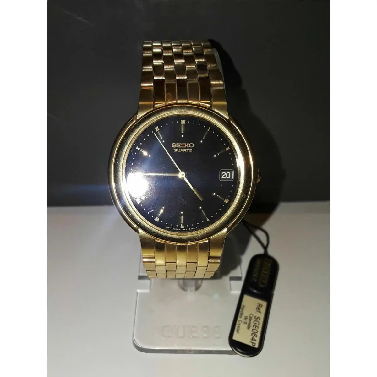 SGE064P Water Resistant Calendar Watch W/hardlex Crystal by Seiko