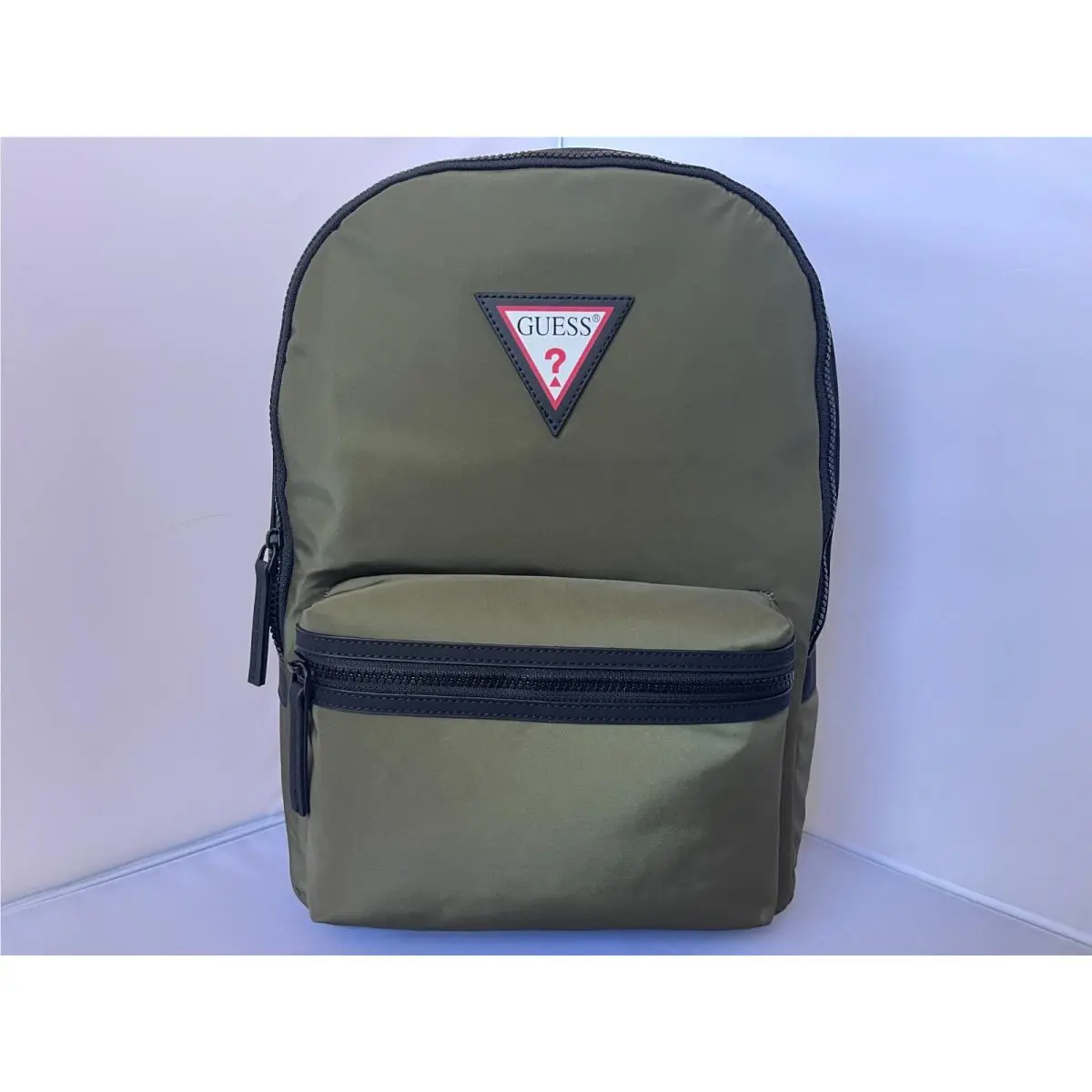 Unisex School Backpack Travel Backpack Black or Olive Large Size by Guess