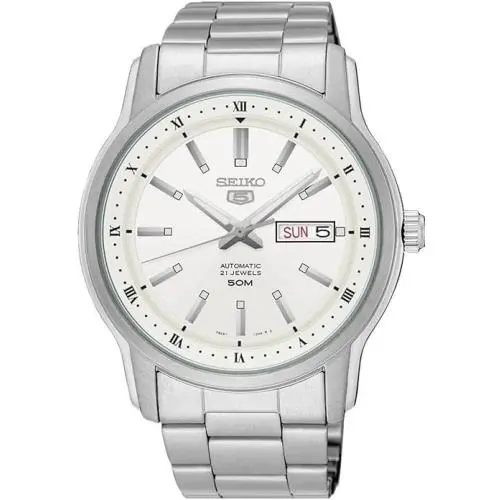 Seiko Series 5 Automatic White Dial Mens Watch SNKP09 SNKP09K1