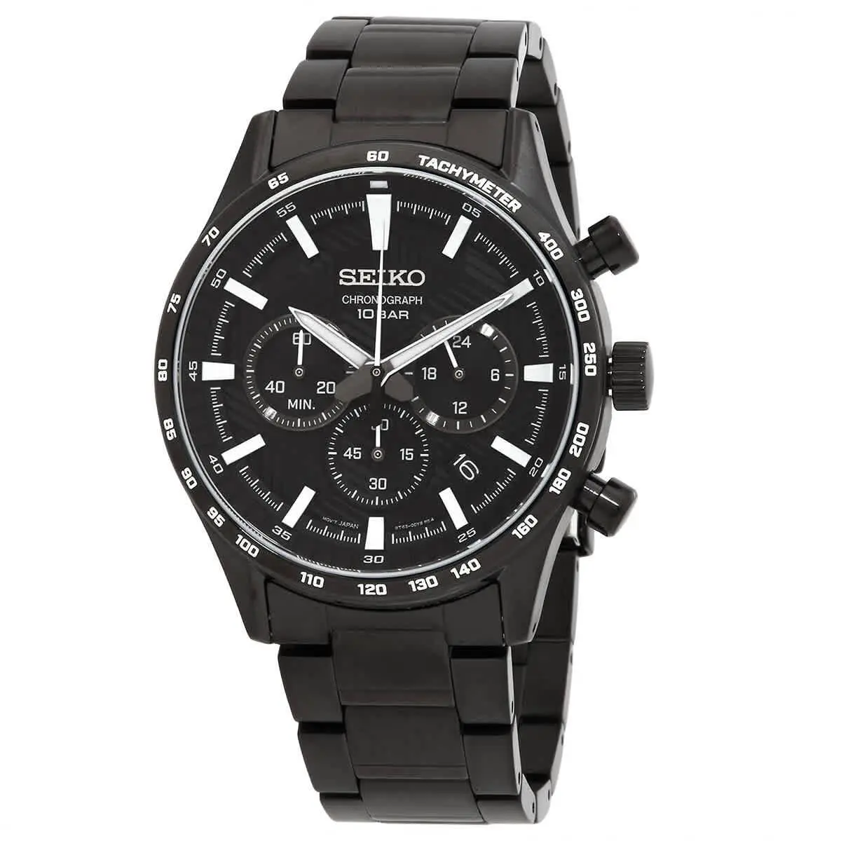 Chronograph Quartz Black Dial Men`s Watch SSB415P1 by Seiko