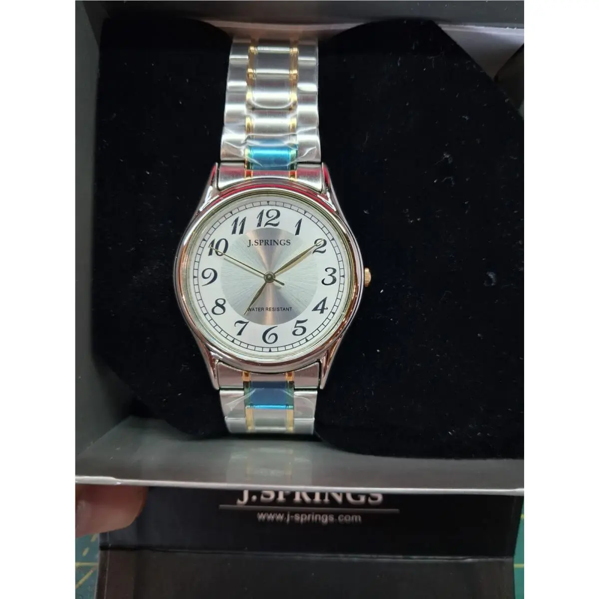 J. Springs Mens  Watch Two-tone Silver N Gold with White Dial BAD042 Model by Seiko