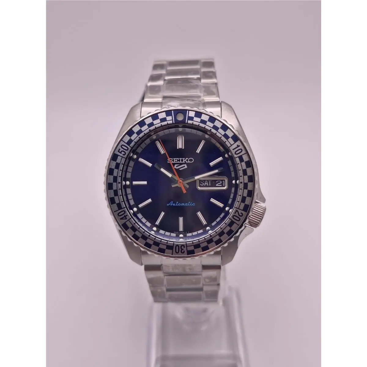5 Sports SRPK65K1 42.5MM Checker Flag Blue Dial Automatic by Seiko