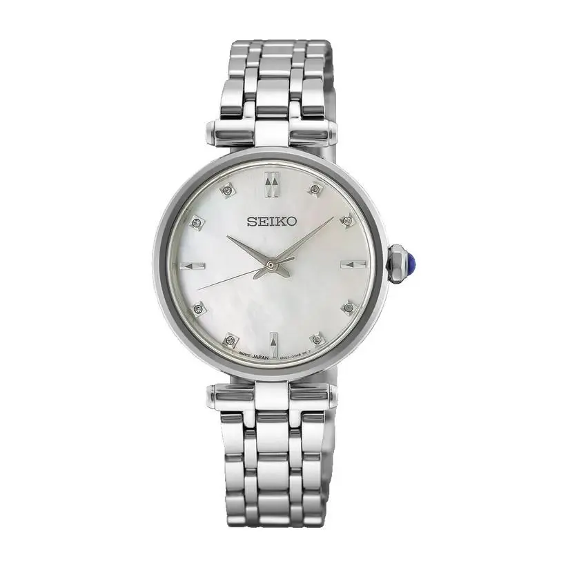 Diamonds Mother-of-pearl Silver-tone Dial Women`s Watch HGH005 by Seiko