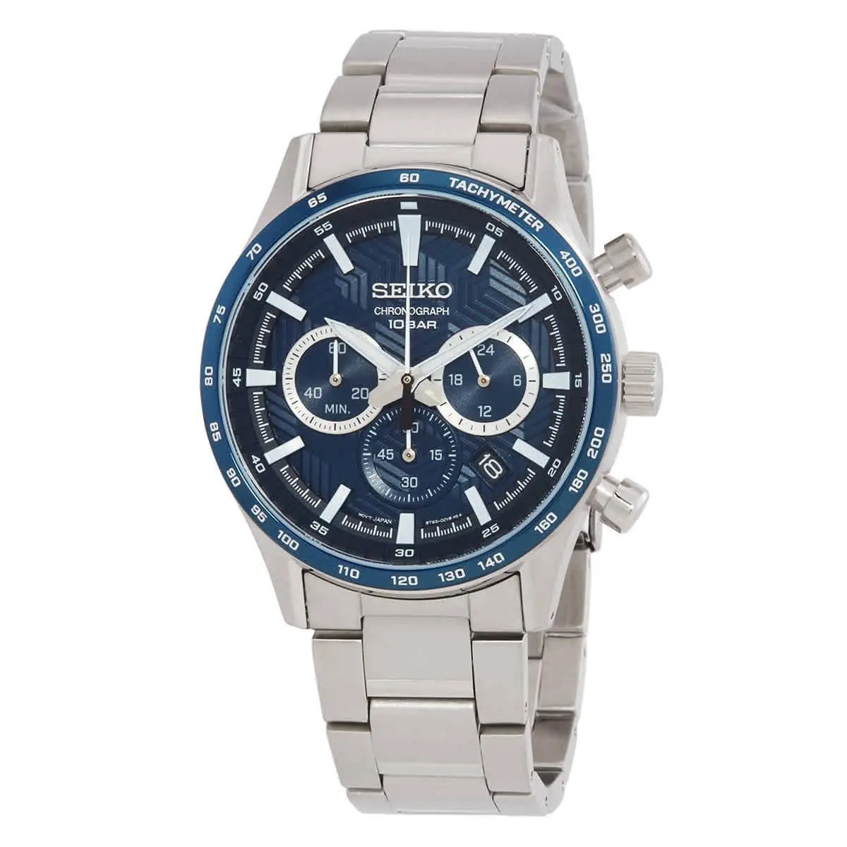 Chronograph Quartz Blue Dial Men`s Watch SSB445P1 by Seiko