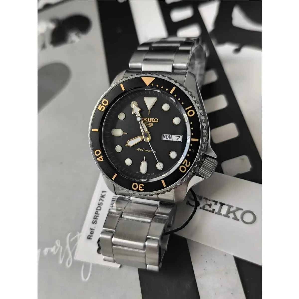 5 Skx Asia SRPD57K1 Black Dial by Seiko