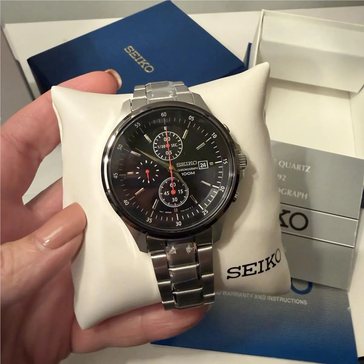 7T92-0NY0 / SNDE27 Quartz Chronograph 100m Watch 42mm - Black Edition by Seiko