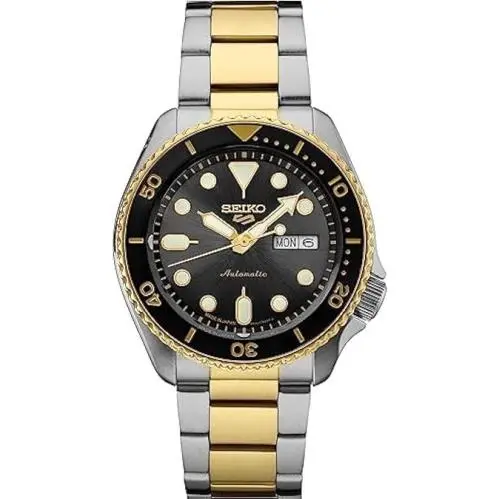 Men Sport Gmtmechanical Automatic Stainlesstwo Tone Watch by Seiko