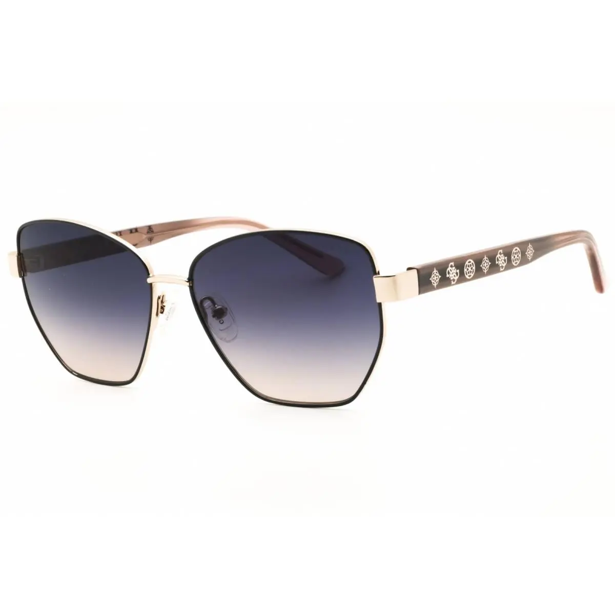 Women`s Sunglasses Grey/gold Metal Cat Eye Full Rim Frame GU00102 20B by Guess