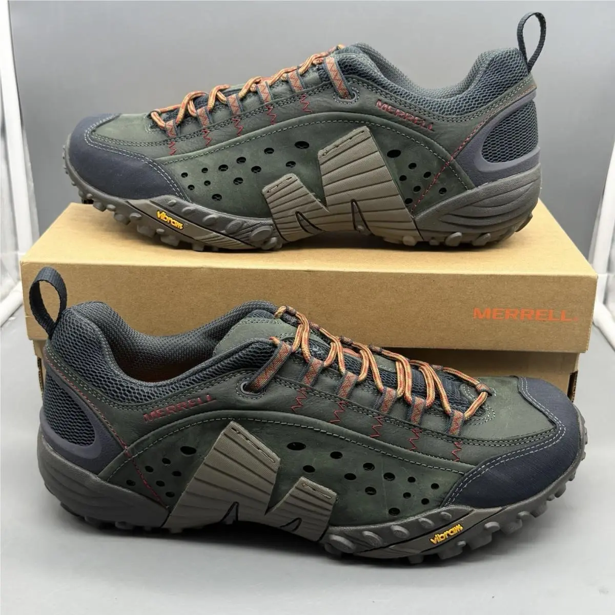 Merrell Intercept Men’s 11 M Hiking Outdoor Trail Running Shoes Blue J559593