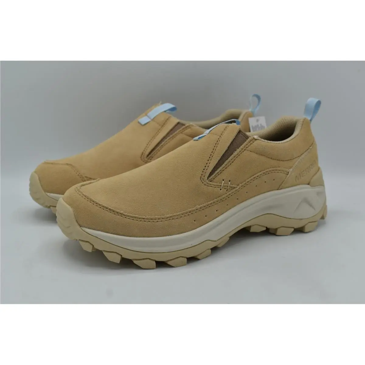 Merrell Women Size 8 Nessa Latte Suede Casual Slip On Moc Sneakers Shoes