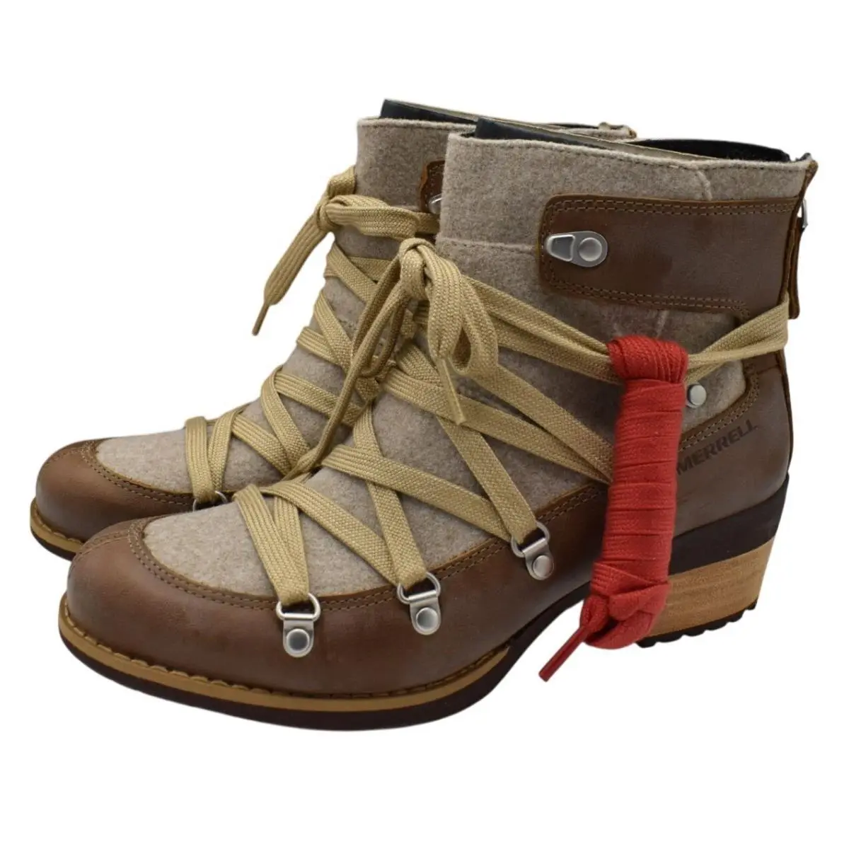 Merrell Womens Size 10.5 Shiloh II Warm Camel Leather Boots Shoes