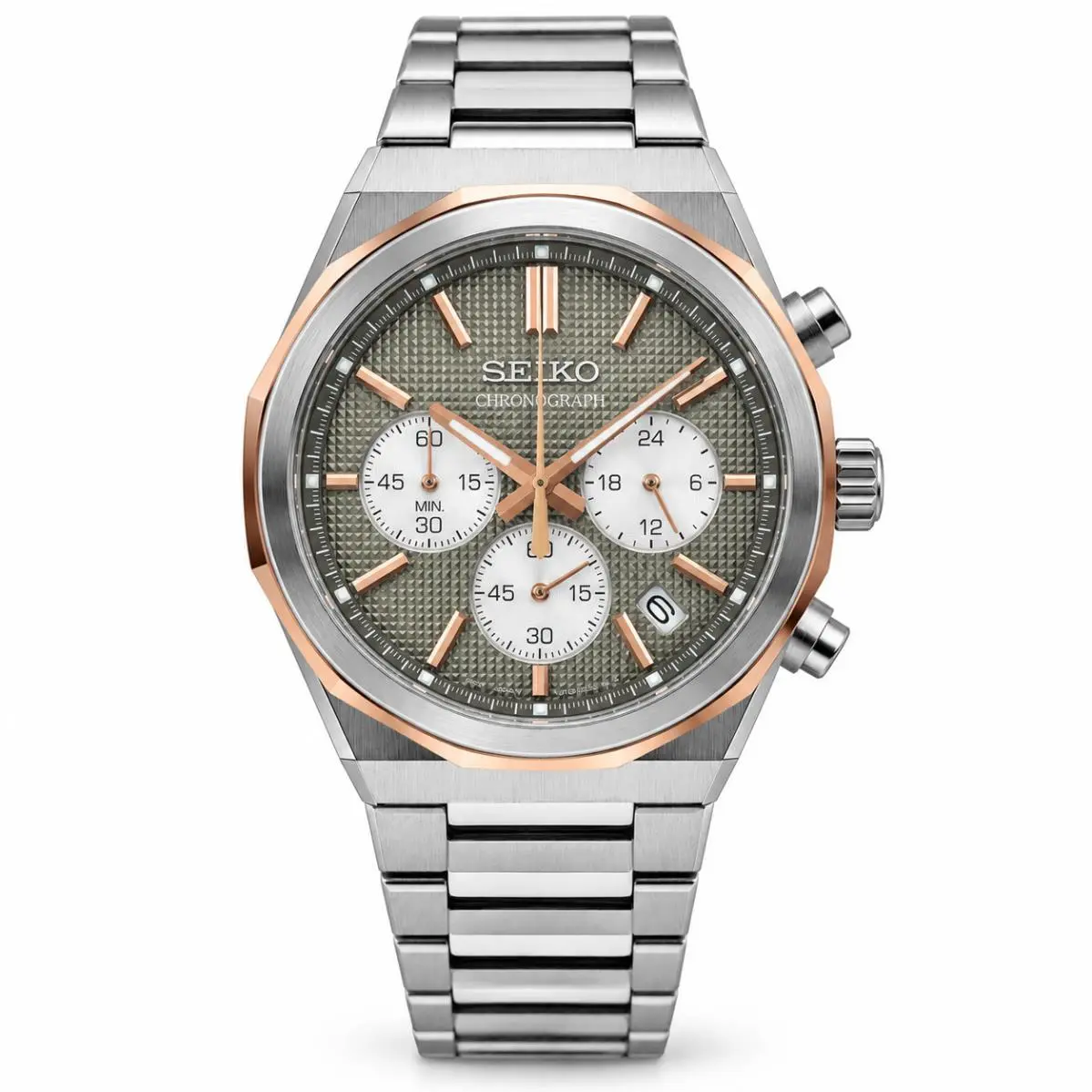 Silver Dial Chronograph Quartz Men`s Watch HGK002 by Seiko