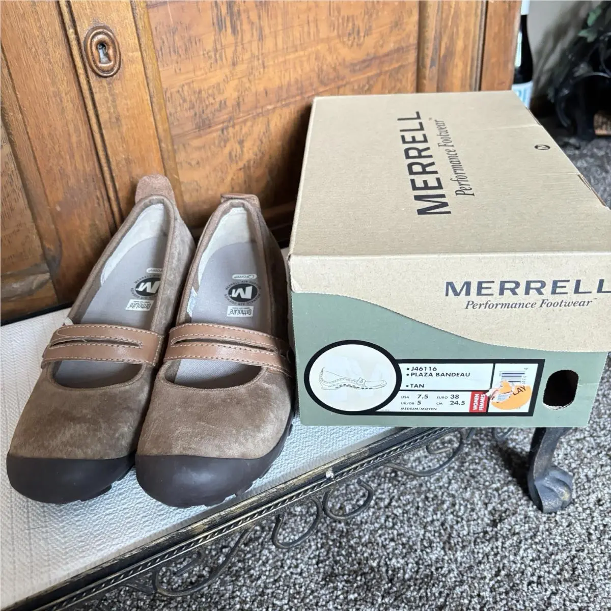 Merrell shoes - Merrell Plaza Bandeau Qform Ortholite - J46116 - Tan Brown 0