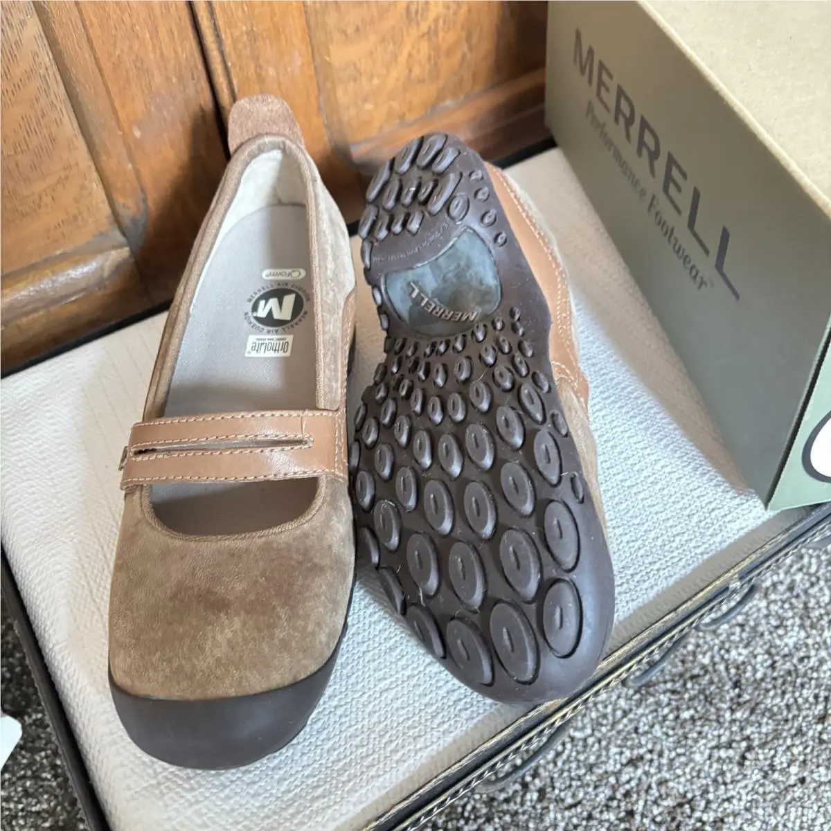 Merrell shoes - Merrell Plaza Bandeau Qform Ortholite - J46116 - Tan Brown 1